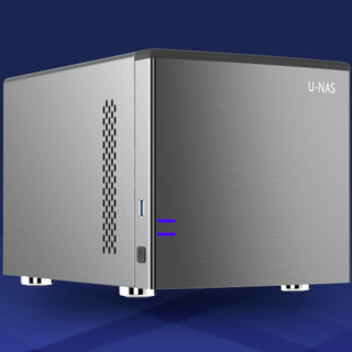 U-NAS 万由电子 HS-401P 4盘位NAS（赛扬J4125、8GB）太空灰