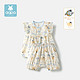 aqpa 女童短裙套装夏季婴儿纯棉两件套宝宝短袖薄款 长安三贤 73cm