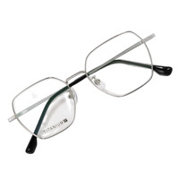 JingPro 镜邦&winsee 万新 2256 银色钛架眼镜框+1.74折射率 非球面镜片