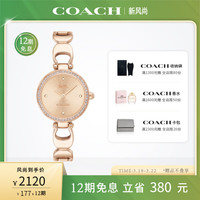 COACH 蔻驰 PARK系列日晖纹手链装饰石英女表
