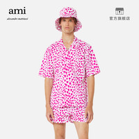 AMI 男女同款经典款爱心款纯色棉质休闲情侣长袖衬衫