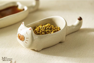 MDZF SWEETHOME 摩登主妇 猫咪蘸料碟 短腿猫 哑光