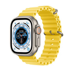 Apple 苹果 Watch Ultra 智能手表 49mm 钛金属原色 钛金属表壳+黄色海洋表带MNHN3CH/A