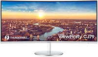 SAMSUNG 三星 LC34J791WTNXZA 34 英寸超宽弧形游戏显示器白色