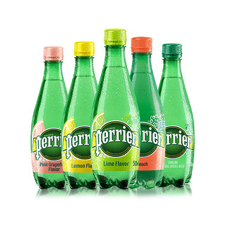 进口法国巴黎水Perrier无糖气泡水矿泉水柠檬味饮料500ml*24瓶 500ml*24