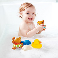 移动专享：Hape 泰迪朋友们戏水玩偶组5只玩偶洗澡玩具宝宝戏水浴室浴缸