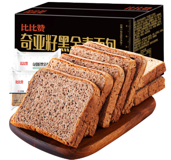 bi bi zan 比比赞 奇亚籽全麦面包 400g
