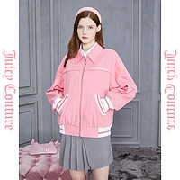 限尺码：Juicy Couture 橘滋 女士翻领logo印花夹克 620622FW1650V021