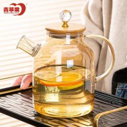 青苹果 硼硅耐热 1.8L 琥珀色 玻璃水壶