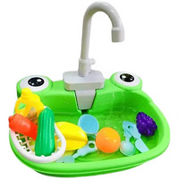 贝可麦拉 儿童仿真洗碗机洗菜电动循环出水池台过家家玩水玩具