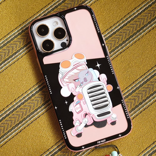 POP MART 泡泡玛特 SKULLPANDA明日早高峰系列 iPhone 14 Pro Max TPU/PC手机壳 粉色