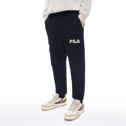 FILA 斐乐 FUSION系列 男子运动长裤 T11M211803F-BK 深黑 M