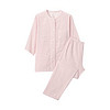 MUJI 無印良品 女士纯棉睡衣套装 FDA11C0S 纯色款 粉红色 M