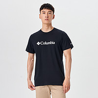 Columbia 夏季男式户外运动休闲短袖T恤 S 黑色(010)