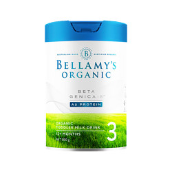BELLAMY'S 贝拉米 白金版 有机婴儿配方奶粉 3段 800g