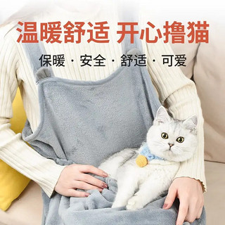 COCS撸猫围裙抱猫衣服防掉毛逗猫罩衣围兜不粘毛装猫袋鼠宠物防咬防抓 撸猫围裙（15斤内）