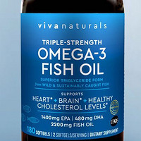 Viva Naturals Omega-3深海鱼油软胶囊 180粒