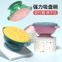 宝宝学吃饭训练碗勺子婴儿辅食碗吸盘碗防摔防烫新生儿童餐具套装