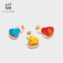 PLAN TOYS PlanToys6435鱼响板儿童启蒙音乐木制早教乐器玩具