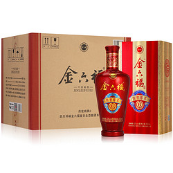 金六福 传世绵柔6浓香型白酒42度精美礼盒装婚庆用酒42度500ml*6瓶