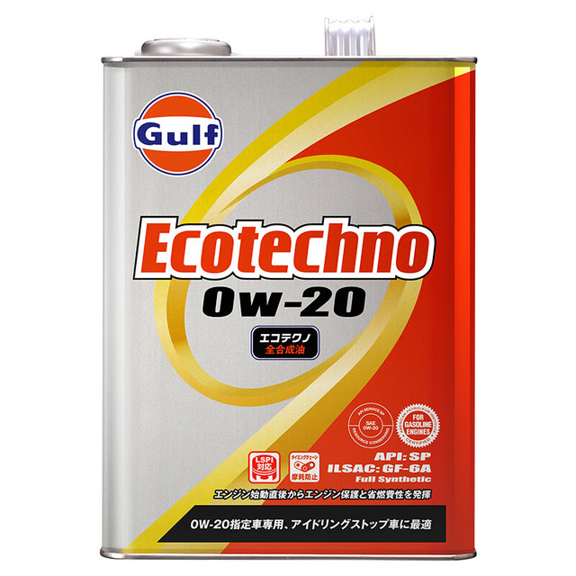 PLUS会员：Gulf Ecotechno PAO全合成机油 0W-20 GF-6A/SP级 4L