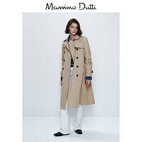 Massimo Dutti 女装 2023春夏新款系腰带设计经典长款风衣外套 06723612710