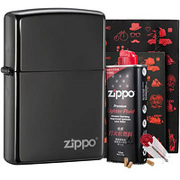 ZIPPO 之宝 打火机礼盒套装 黑冰150ZL套装 打火机zippo 防风火机