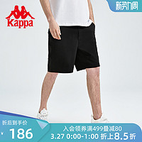 Kappa 卡帕 足球系列短裤夏男休闲梭织短裤字母印花篮球五分裤
