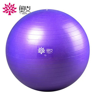 AOYI 奥义 瑜伽球 75cm加厚防滑健身球 专业防爆材质男女通用孕妇助产弹力球 赠全套充气装备 紫色