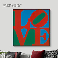 ARTGIFT 艺术家的礼物 印第安纳 LOVE 欧式当代客厅装饰画餐厅挂画玄关走道抽象简约壁画