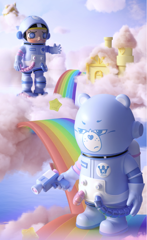 pop mart 泡泡玛特 mega space molly 400% 100% 易怒熊手办摆件