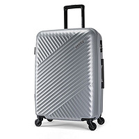 美旅 箱包简约时尚行李箱 超轻万向轮旅行箱密码锁 24英寸 TV7银色