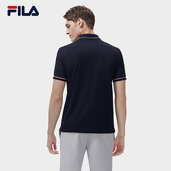 FILA 斐乐 官方男子短袖POLO衫2023春季新款基础商务休闲翻领上衣