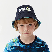 FILA 斐乐 男中大童渔夫帽男童时尚运动遮阳帽儿童渔夫帽儿童大沿帽儿童帽子