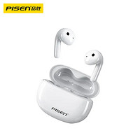 PISEN 品胜 真无线蓝牙耳机 半入耳式耳机 蓝牙5.3 音乐游戏跑步运动耳机 通用苹果华为小米手机  苹果白