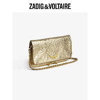 Zadig & Voltaire Zadig&Voltaire飒迪格女包 23年春季金属色褶纹Rock单肩包斜挎包