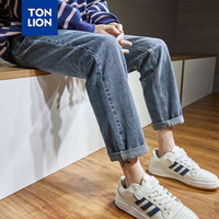 TONLION 唐狮 2023春款牛仔裤男士直筒宽松