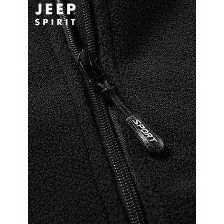 吉普（JEEP）吉普JEEP 马甲男抓绒摇粒绒春秋立领无袖男装 RMZ32590 灰色 4XL