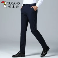啄木鸟(TUCANO)休闲裤男 商务休闲时尚西装裤弹力修身百搭裤子男装 藏青 30