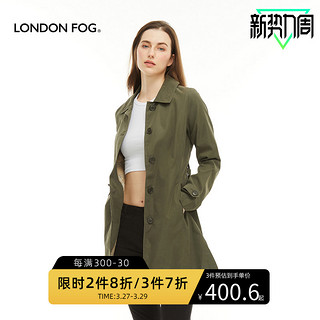 LONDON FOG 伦顿弗格 LS12WF523 女士休闲风衣 绿色 160/80A