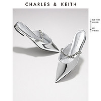 CHARLES & KEITH CHARLES&KEITH23;春夏新款CK1-70900437宝石链尖头穆勒拖鞋女