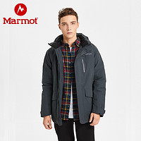 Marmot 土拨鼠 新款户外防风保暖3M新雪丽商务男派克棉服棉衣