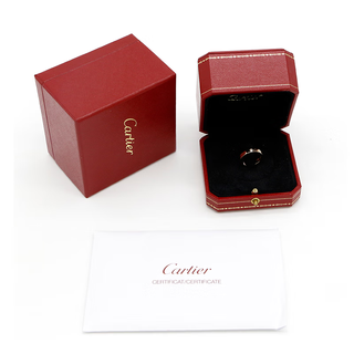 Cartier卡地亚戒指3毫米宽镶嵌钻石CDE对戒婚戒预售1-2周 B4051300 铂金 50