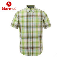 Marmot 土拨鼠 夏季运动户外透气男士短袖速干衬衫薄款衬衣