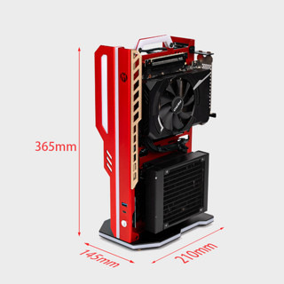 机械大师钢铁匣nano全铝ITX水冷手提便携开放式A4异形电脑机箱