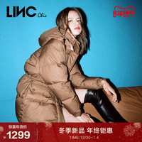 LINC金羽杰羽绒服女款2022年新款复古短款羽绒服冬季女Y22802320