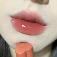 holika爱心唇釉新色水光镜面08奶油杏色口红crush学生cuddly
