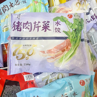 吴大嫂水饺猪肉白菜酸菜芹菜大葱馅饺子虾爬子虾仁750g袋只发东北