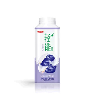 三元轻能酸奶大麦蓝莓黄桃粗粮果粒风味发酵乳250g*8瓶