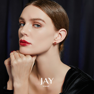 JAY复古红色耳钉女高级感2023年新款潮耳饰气质耳环情人节礼物
